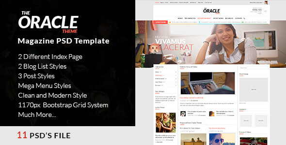 The Oracle Magazine PSD Website Template