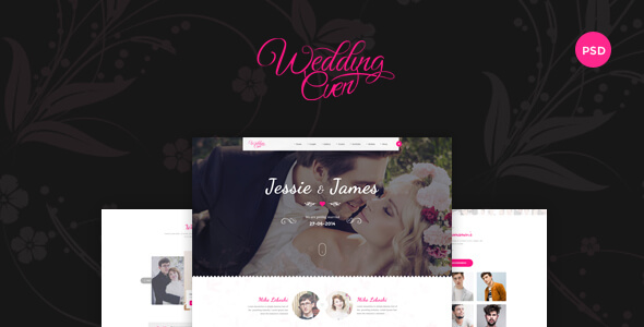 Themenum Wedding PSD Website Template
