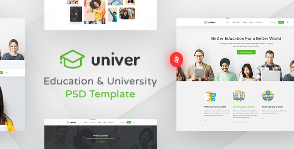Univer Education PSD Website Template