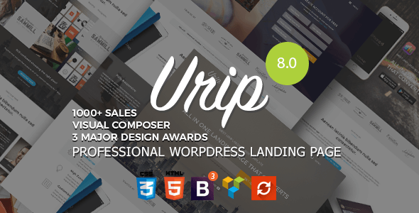 Urip App Showcase WordPress Theme