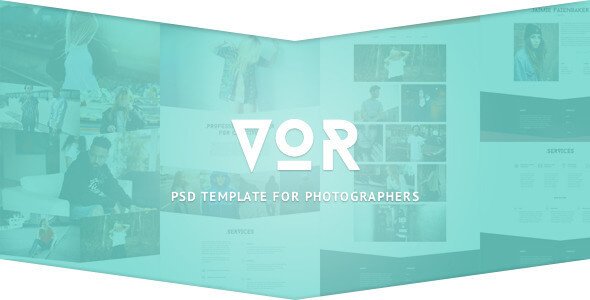 VOR Photography PSD Website Template