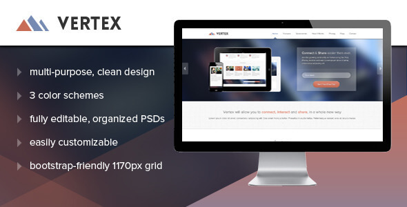 Vertex Technology PSD Website Template
