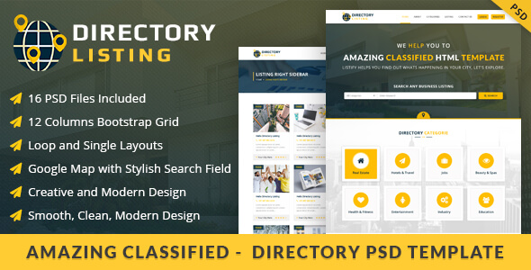 Viavi Directory PSD Website Template