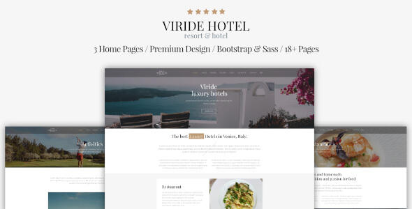 Viride Hotel HTML Website Template