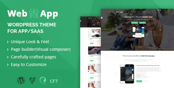 WebApp App Showcase WordPress Theme