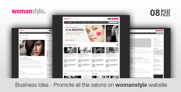 WomanStyle Blog PSD Website Template