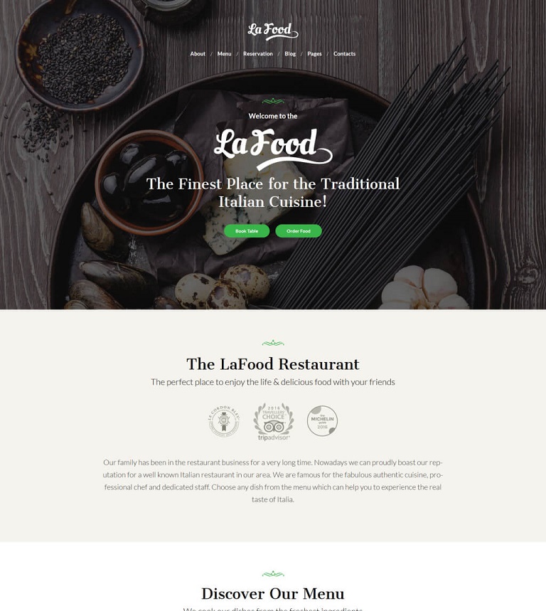  La Food Restaurant WordPress Theme