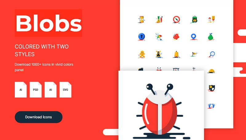 1,000 Blobs Flat Icons