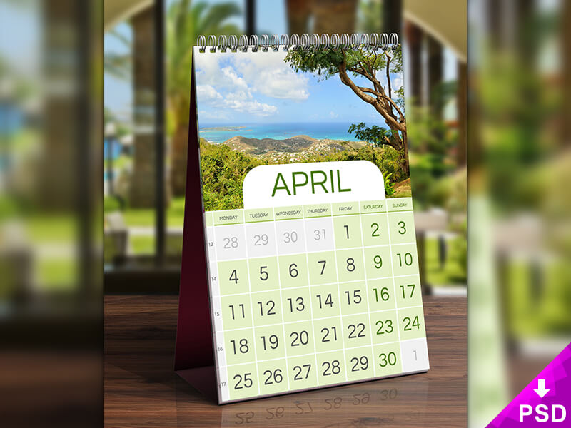 April Desk Calendar