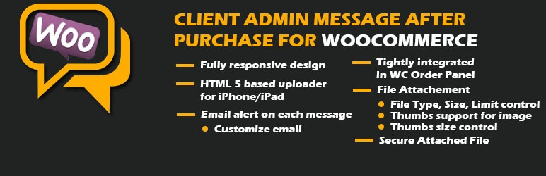 Client Admin Message After Purchase for WooCommerce