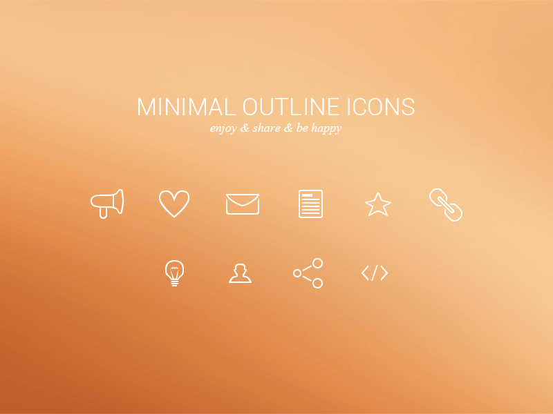 Minimal Outline Icons