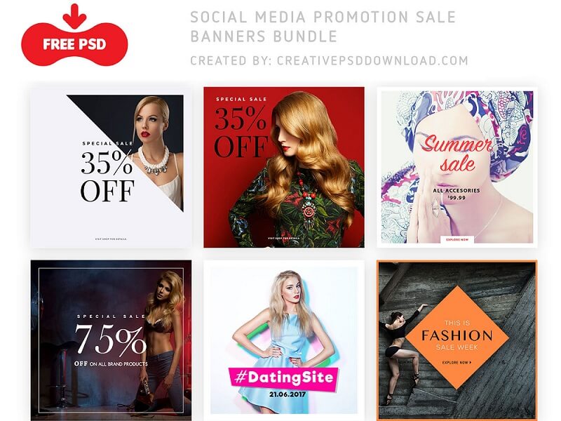 Social Media Promotion Sale Bundle