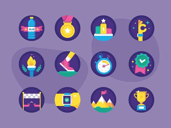 Sport Badges: Free Icon Sets