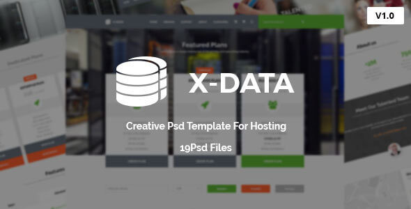 X-DATA Hosting PSD Website Template