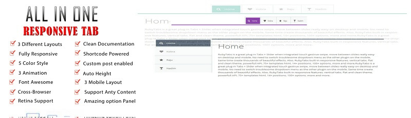 All In One Responsive TAB