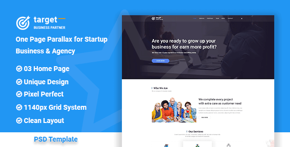 Target Parallax PSD Website Template