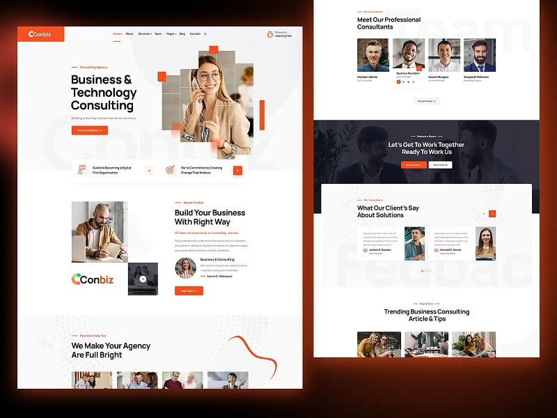 22 Best Free Business PSD Website Templates 2025 Business & Consulting PSD Template