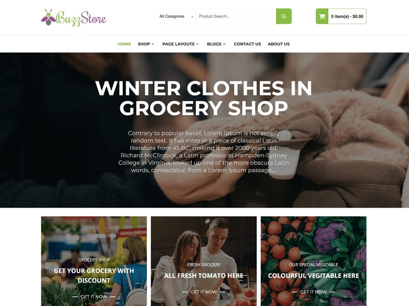 BuzzStore: Free WooCommerce WordPress Themes