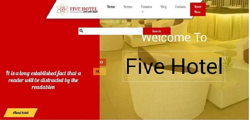 Five Hotel Free HTML Template