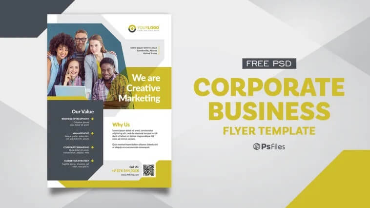 Free Corporate Business Flyer Template (PSD)
