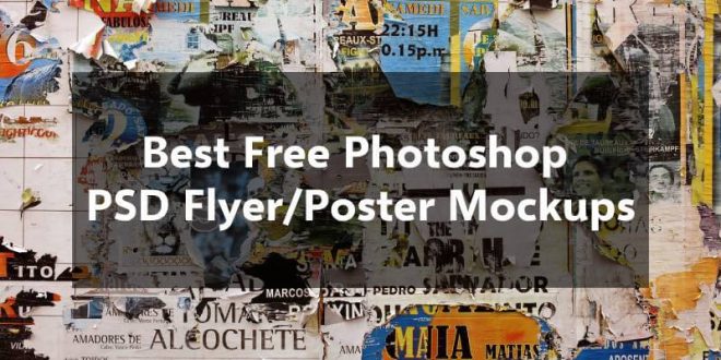 Free Photoshop PSD Flyer/Poster Mockups