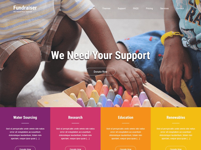 Fundraiser Lite: charity themes wordpress