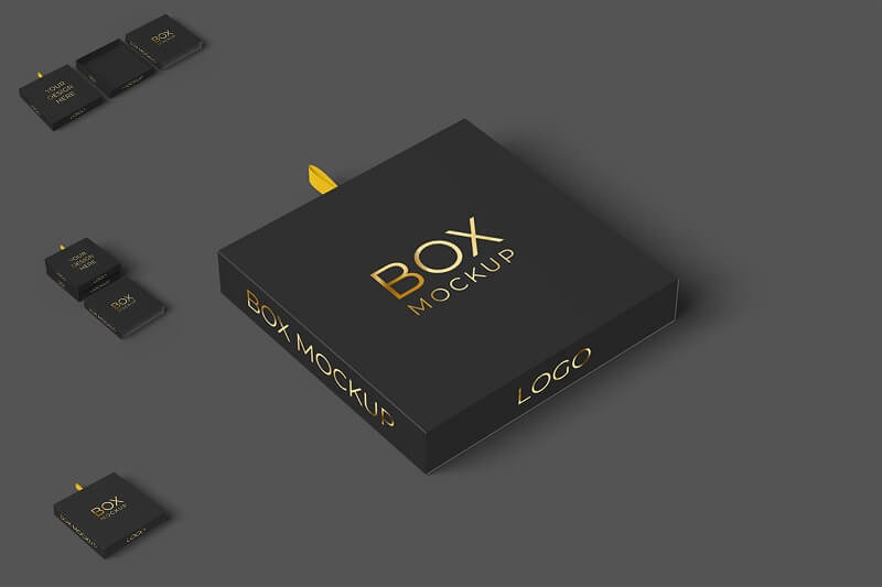 Square Box Mockup