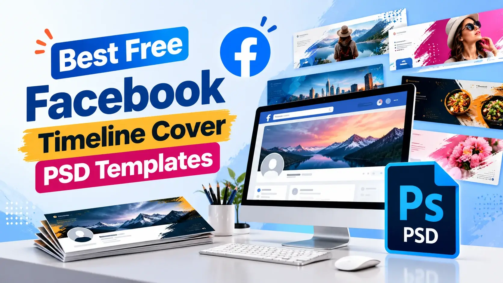 Best Free Facebook Timeline Cover PSD Templates