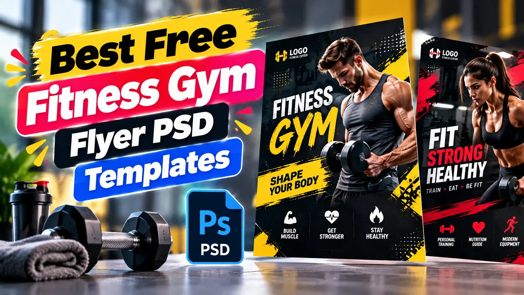 Best Free Fitness Gym Flyer PSD Templates