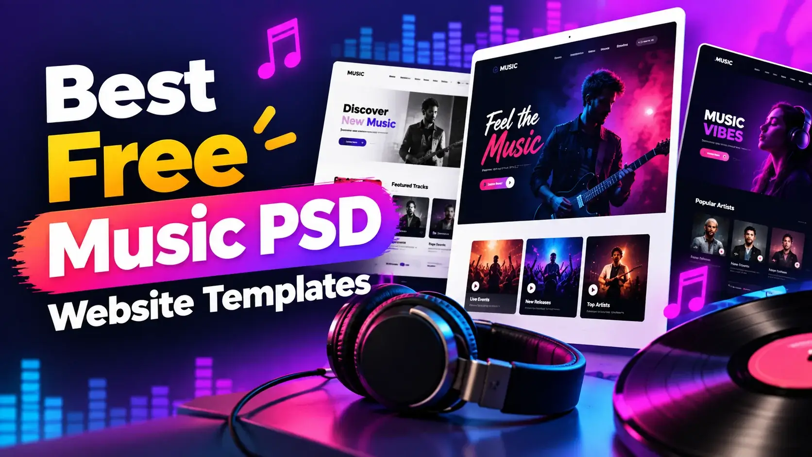 Best Free Music PSD Website Templates