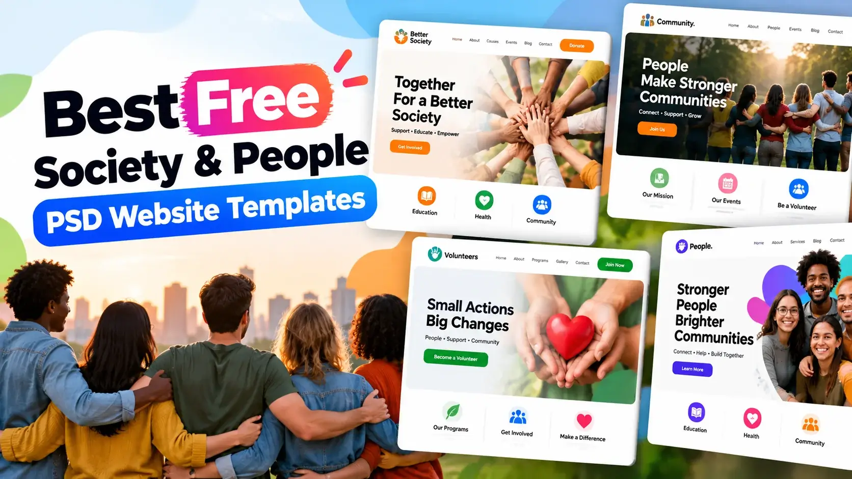 Best Free Society & People PSD Website Templates