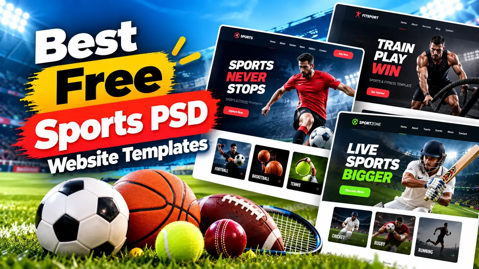 Best Free Sports PSD Website Templates