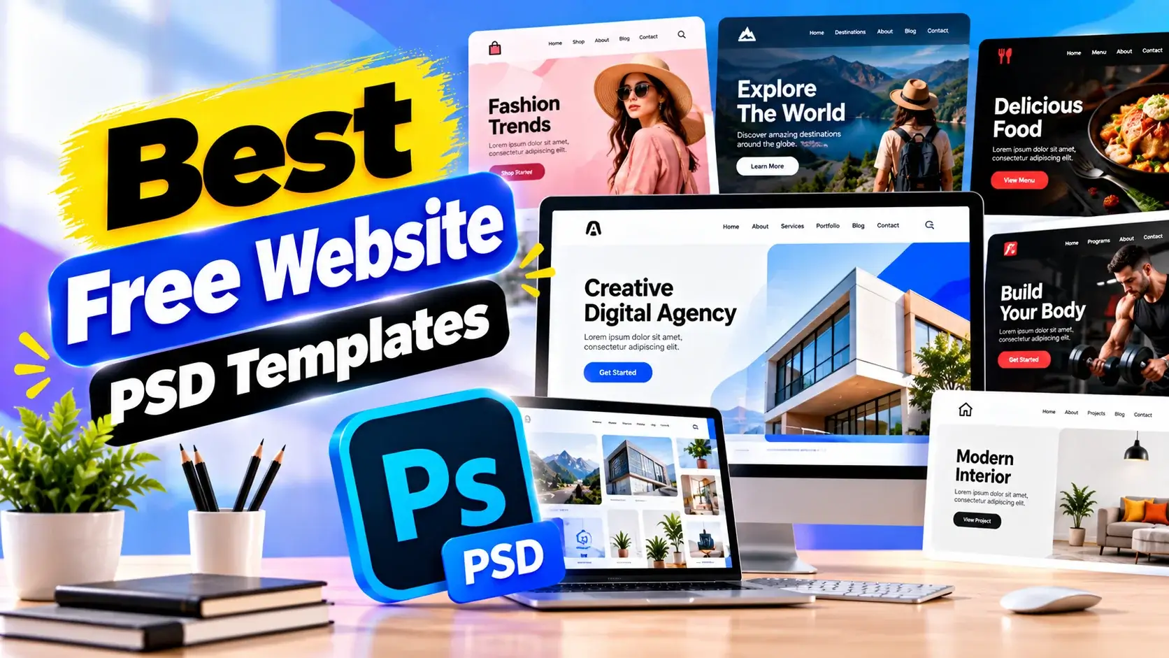 Best Free Website PSD Templates for Web Designers