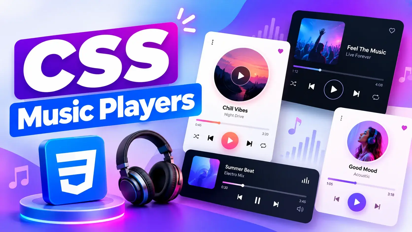 CSS Music Players: Creative Designs for Modern Websites