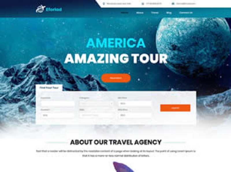 eforlad free travel html template