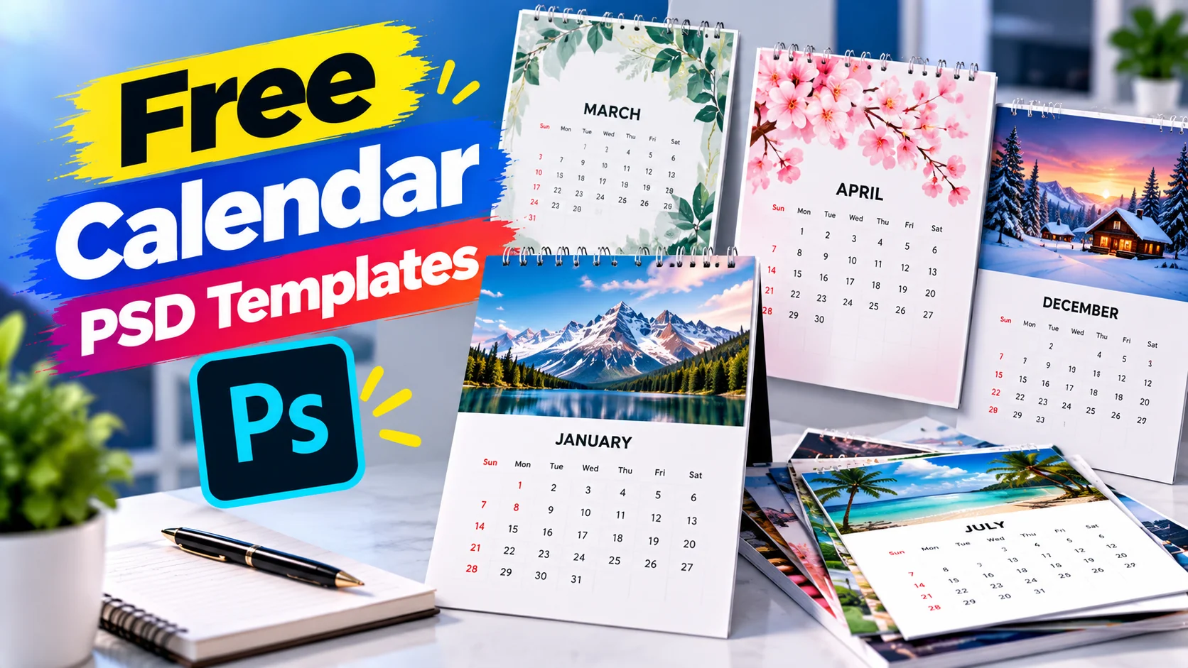 Best Free Calendar PSD Templates for Creative Designs