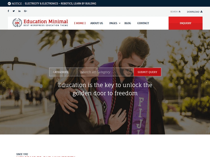 Education Minimal: educational themes for schools free