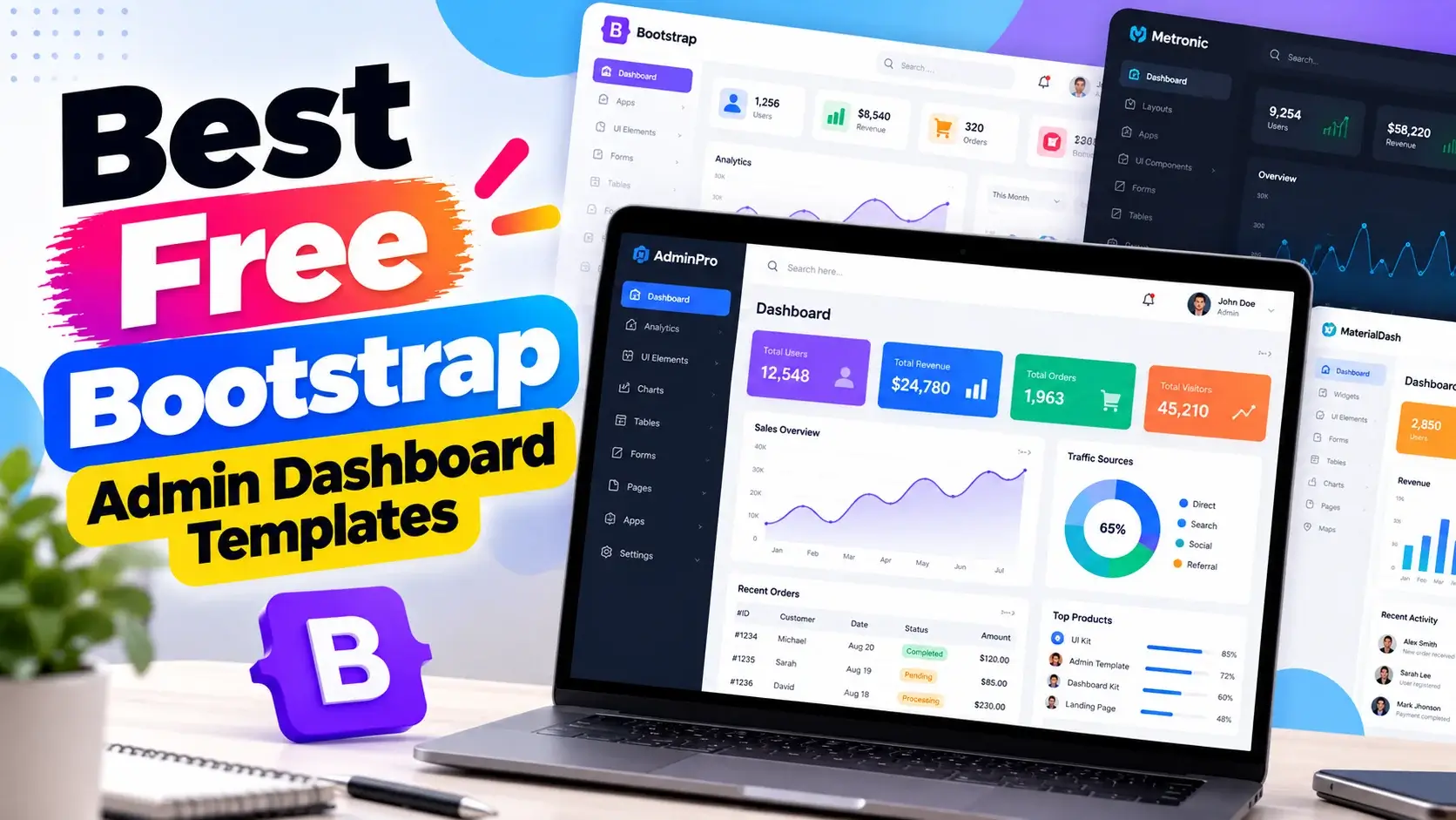 Best Free Bootstrap Admin Dashboard Templates