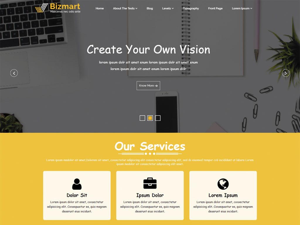 Bizsmart Free WordPress Theme
