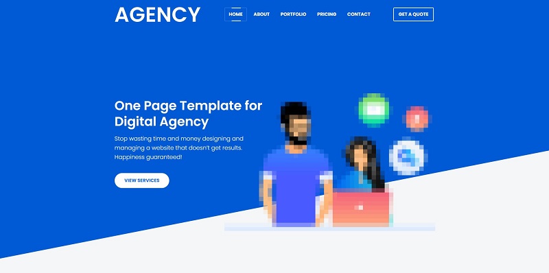 Agency Free One Page HTML Template