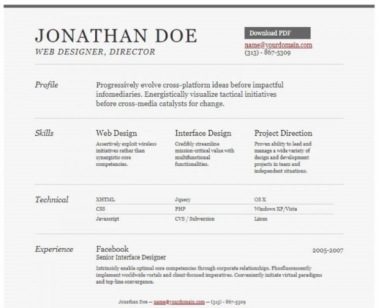 15 Best Free Resume Html Website Templates 2024 Download Now