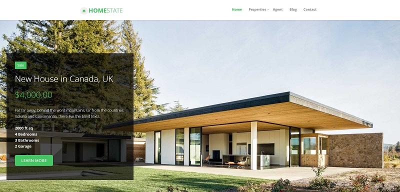 Homestate Free HTML Template