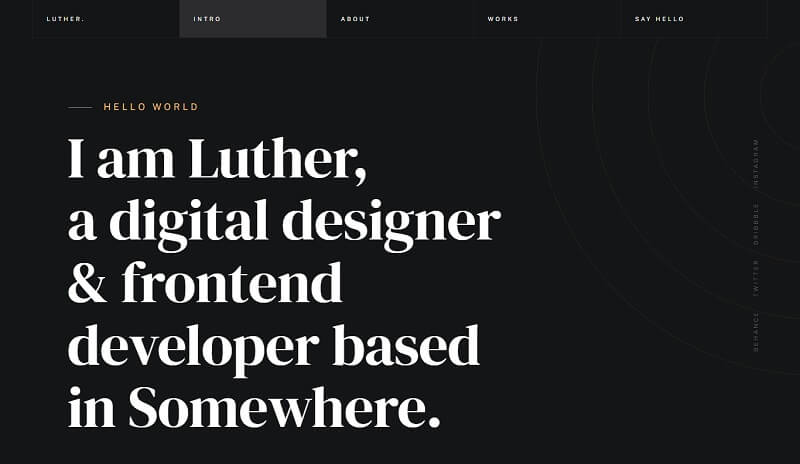 Luther Free Portfolio HTML Website Template