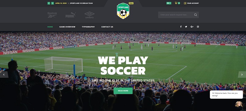 Sportland Free HTML Template