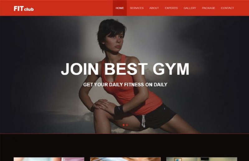 fit club free HTML Template