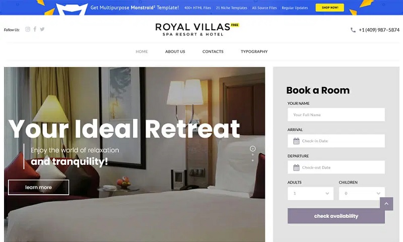 Royal Villas Free HTML Template
