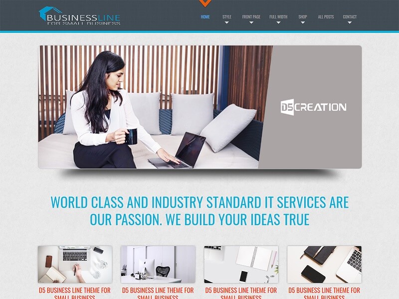 D5 Business Line: WordPress Small Business Themes