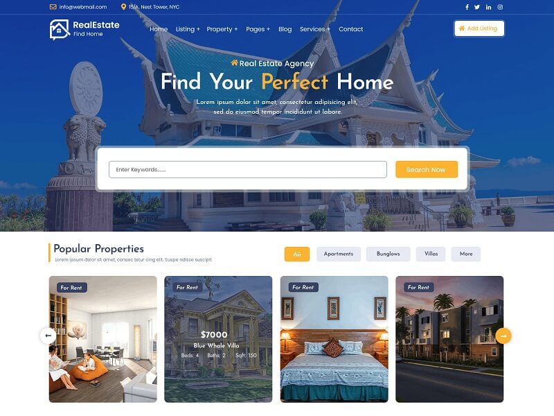 Real Estate Realtor: free real estate WordPress themes download