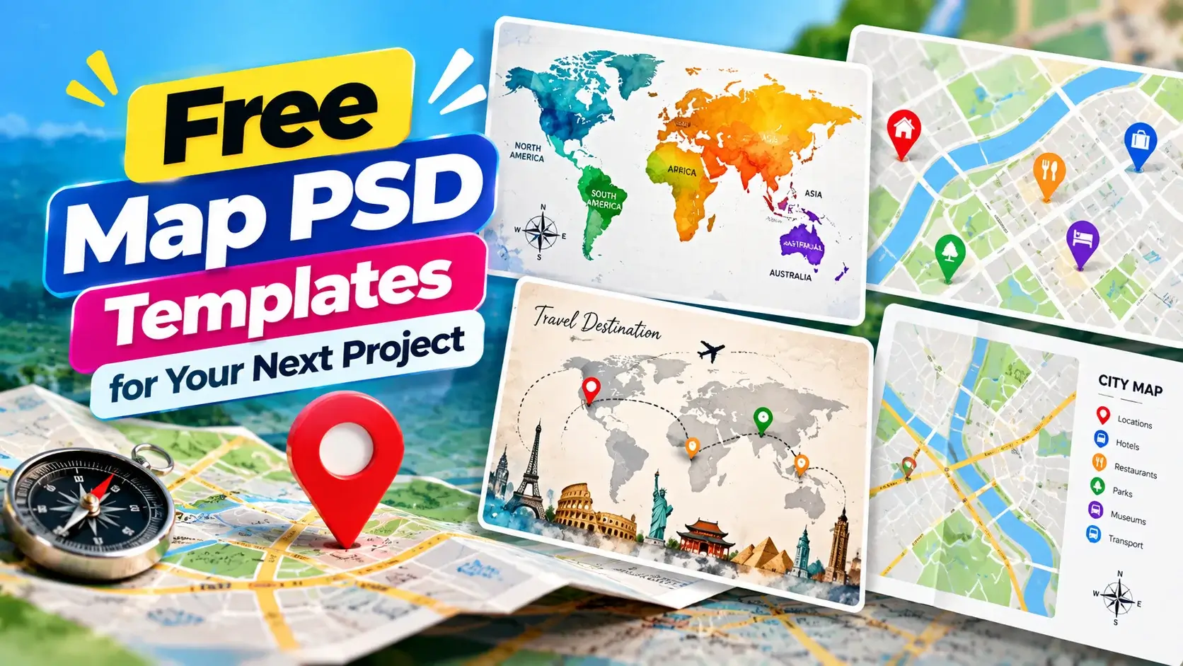 Free Map PSD Templates for Your Next Project