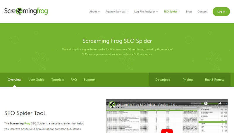 Screaming Frog SEO Audit Tool